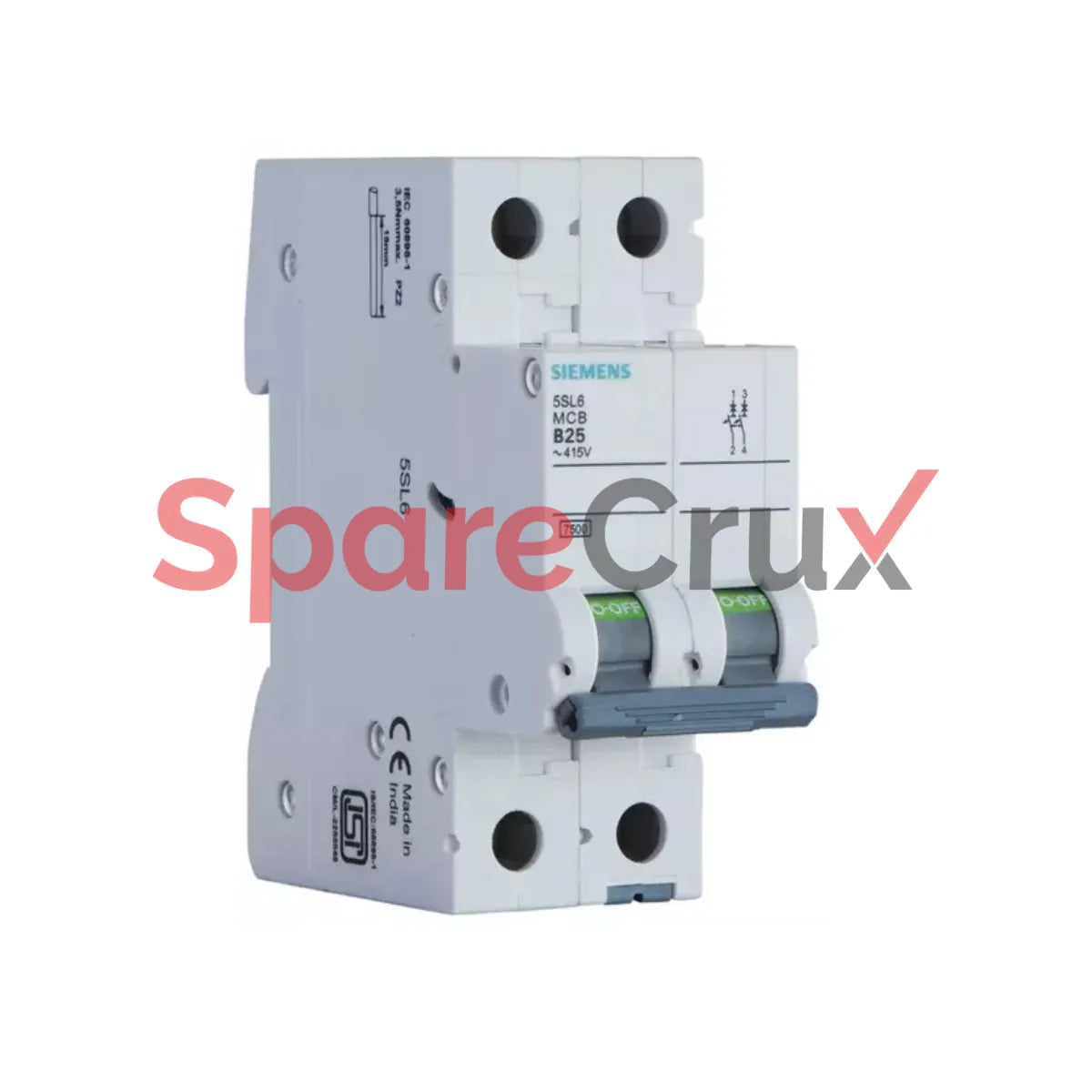 5SL4225-7RC | SIEMENS | 25 A Two Pole MCB
