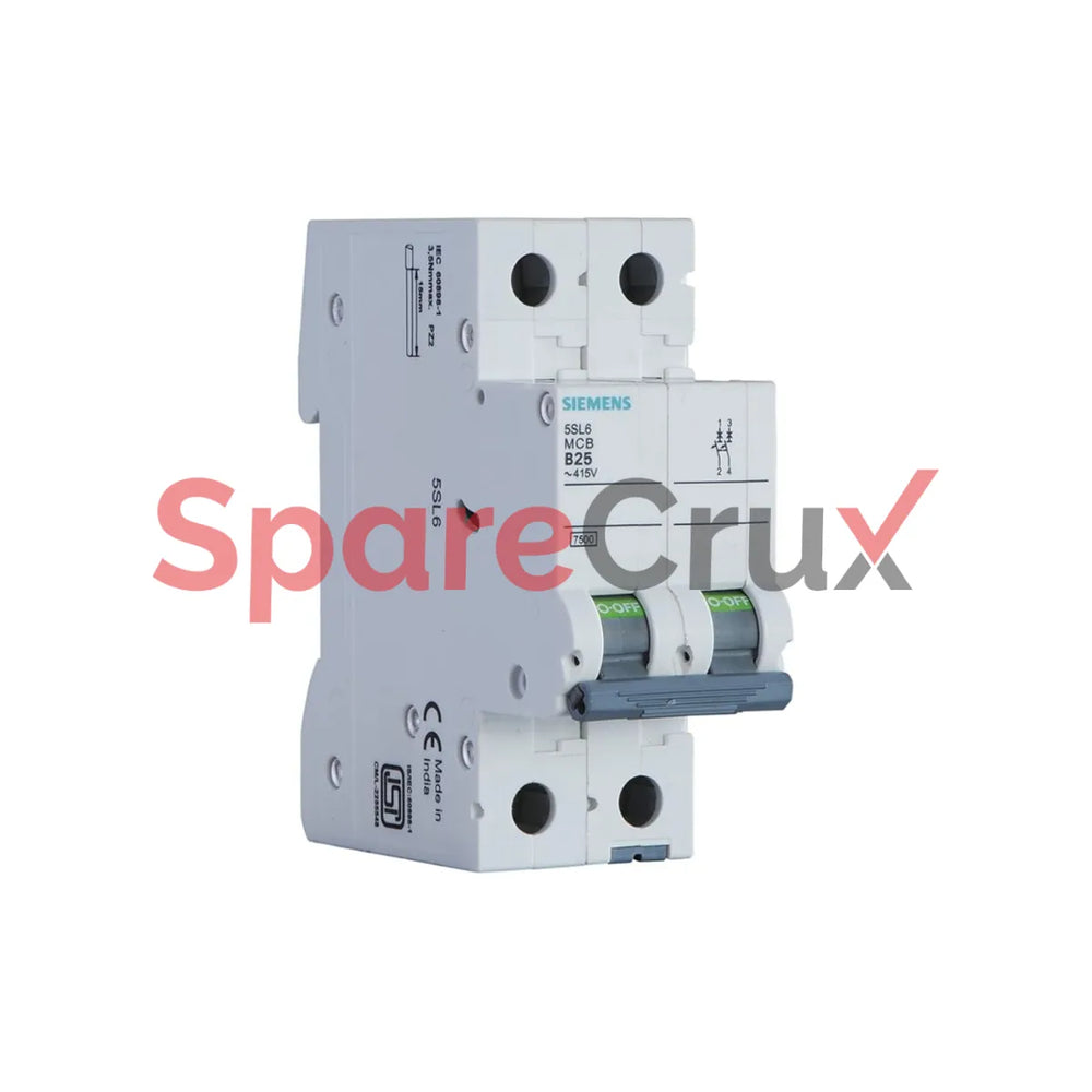 5SL6202-7RC | SIEMENS | MCB 2A 2-pole Characteristic 7.5 kA