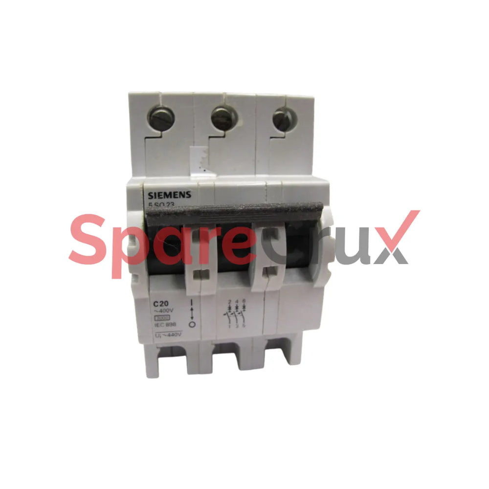 5SQ23 C20 | SIEMENS | Circuit Breaker 400V 20A 3 Pole