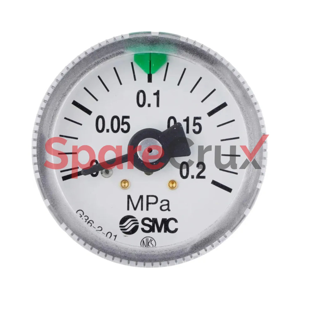 G36-2-01 | SMC CORPORATION | Analogue Pressure Gauge 2bar Back Entry 37mm Outside Diameter