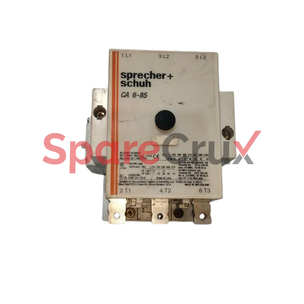 CA 6-85 | SPRECHER+SCHUH | COIL 137...277VAC 160A Contactor