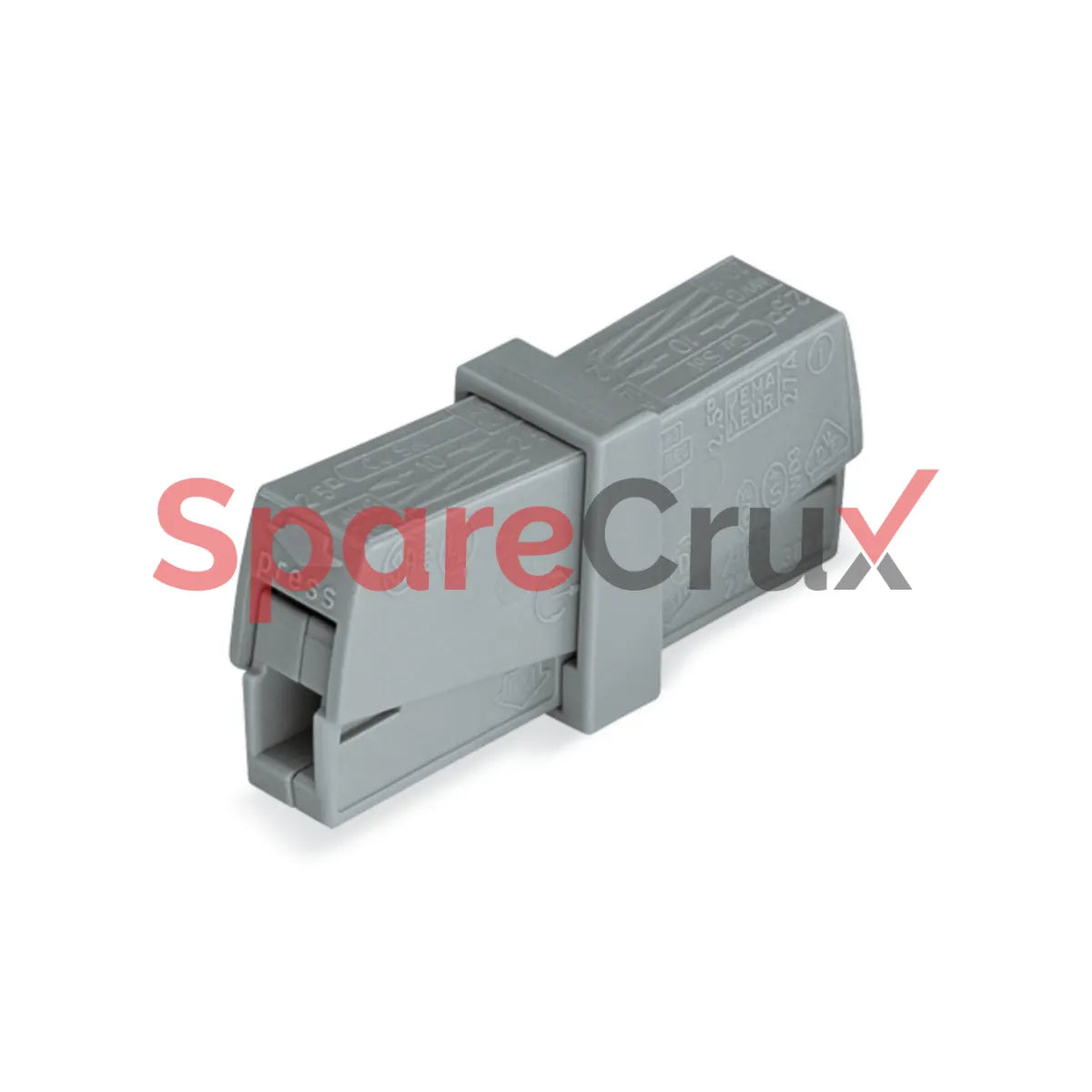 224-201 | WAGO | 224 Series Service Connector, Push-Button Both Sides, Max 2.5 mm², Gray