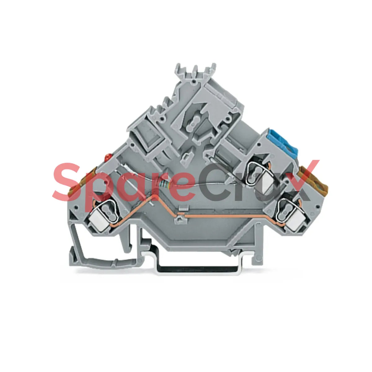 280-562/281-420 | WAGO | 2-Conductor Actuator Terminal Block, Red LED, 2.5 mm², CAGE CLAMP®, Gray