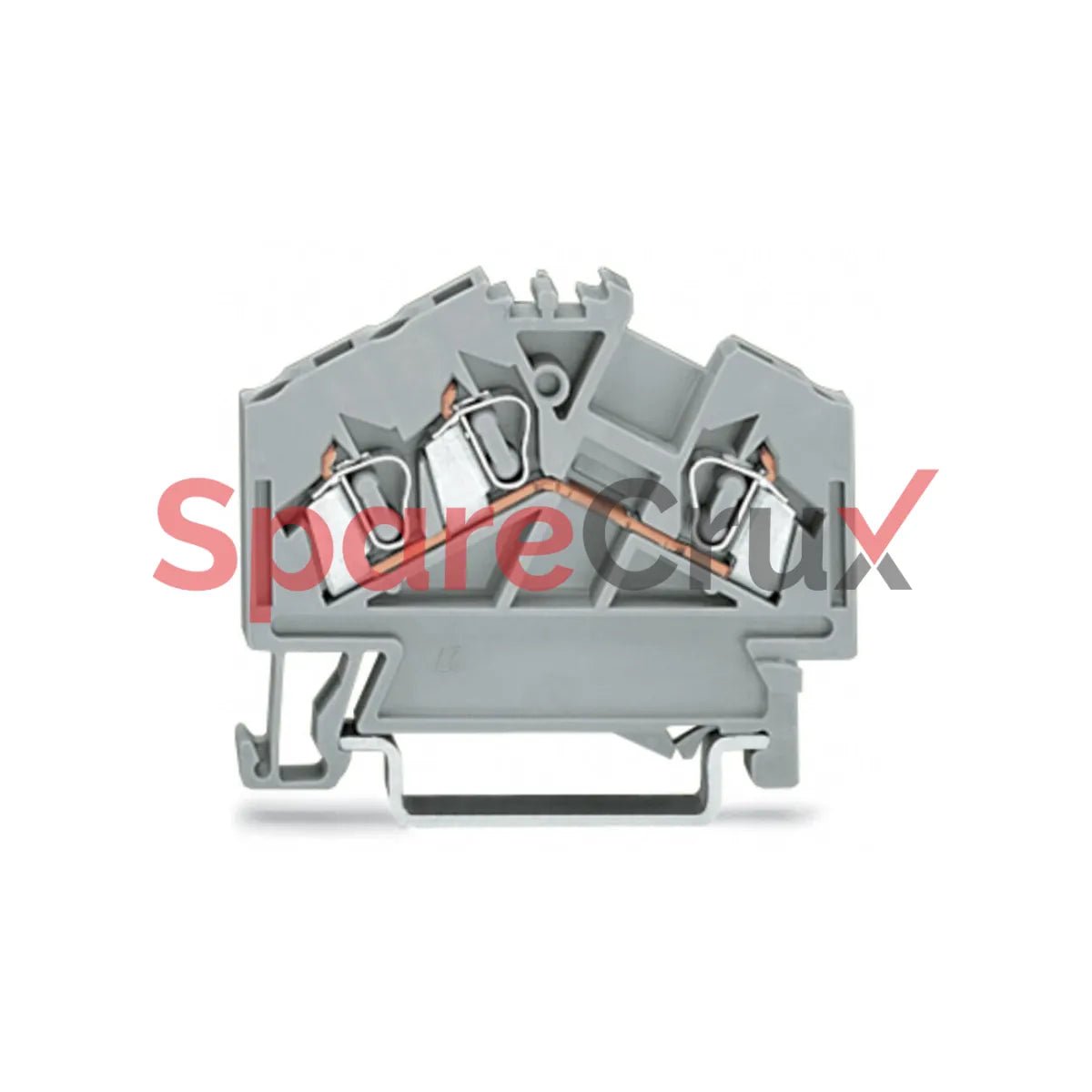 280-641 | WAGO | 3-Conductor Terminal Block, 2.5mm², Center Mark, DIN-Rail 35x15/7.5, CAGE CLAMP®, Gray