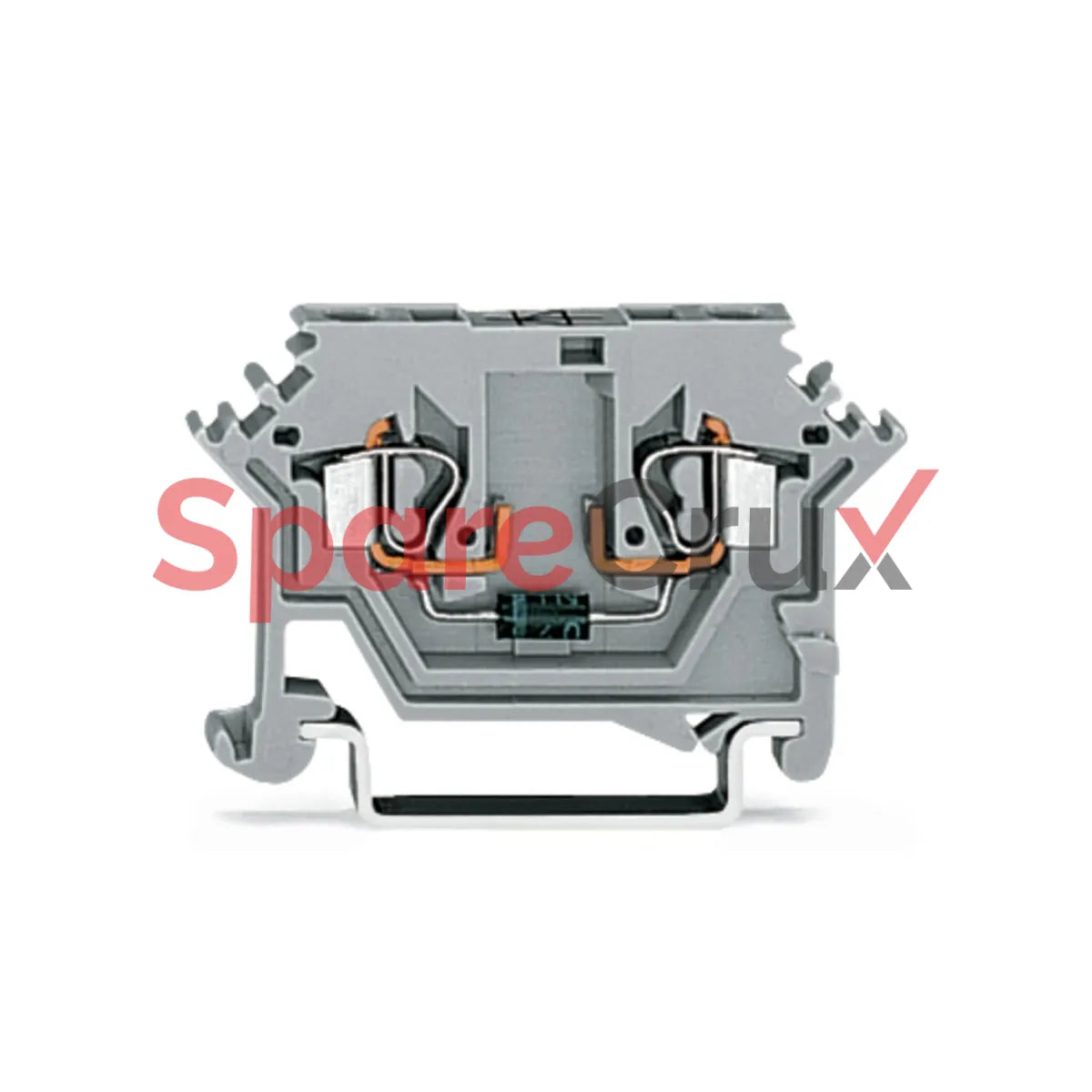 280-613/281-411 | WAGO | 2-Conductor Terminal Block with 1N4007 Diode, Anode Right, 2.5mm², CAGE CLAMP®, Gray