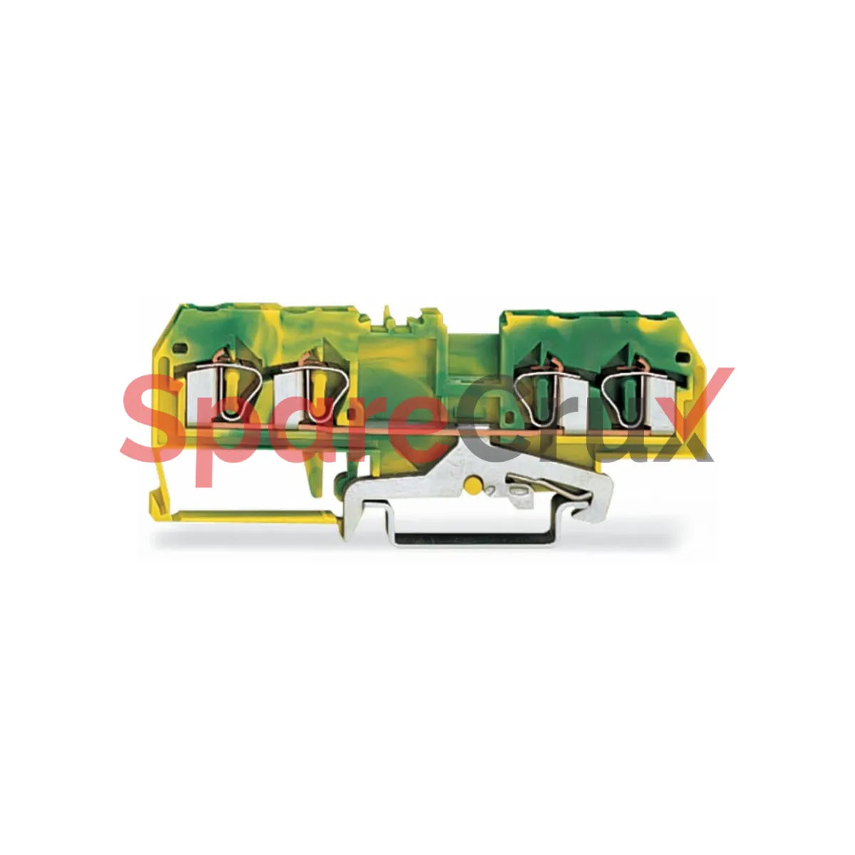 281-657 | WAGO | 4-Conductor Ground Terminal Block, 4 mm², Center Marking, DIN-Rail 35x15 & 35x7.5, CAGE CLAMP®, Green-Yellow