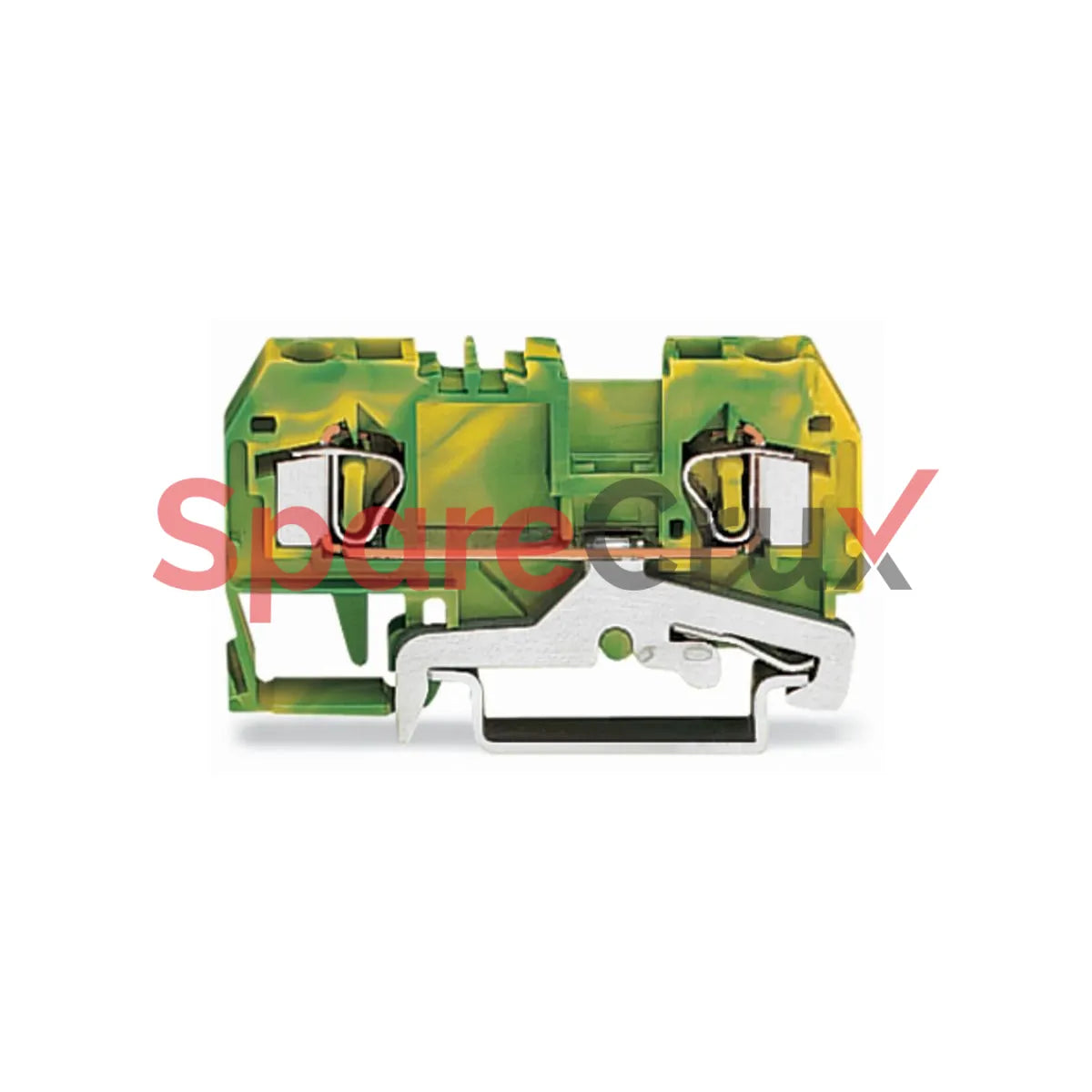281-907 | WAGO | WAGO CAGE CLAMP® Ground Terminal Block, 2-Conductor, 4 mm², Horizontal, PA66, Green-Yellow, DIN-35