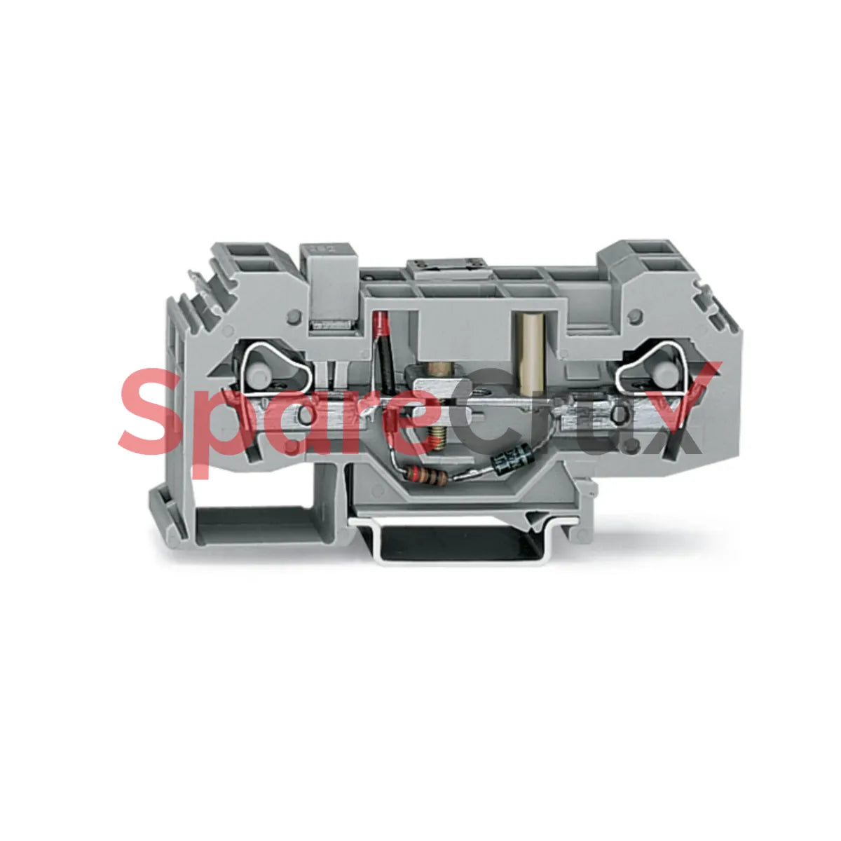 282-140 | WAGO | Ground Conductor Disconnect Terminal Block, 6 mm², 24 V, CAGE CLAMP®, Gray