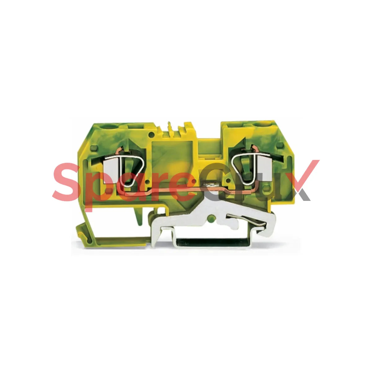 282-907 | WAGO | WAGO 2-Conductor Ground Terminal Block – 6 mm², CAGE CLAMP®, Green-Yellow