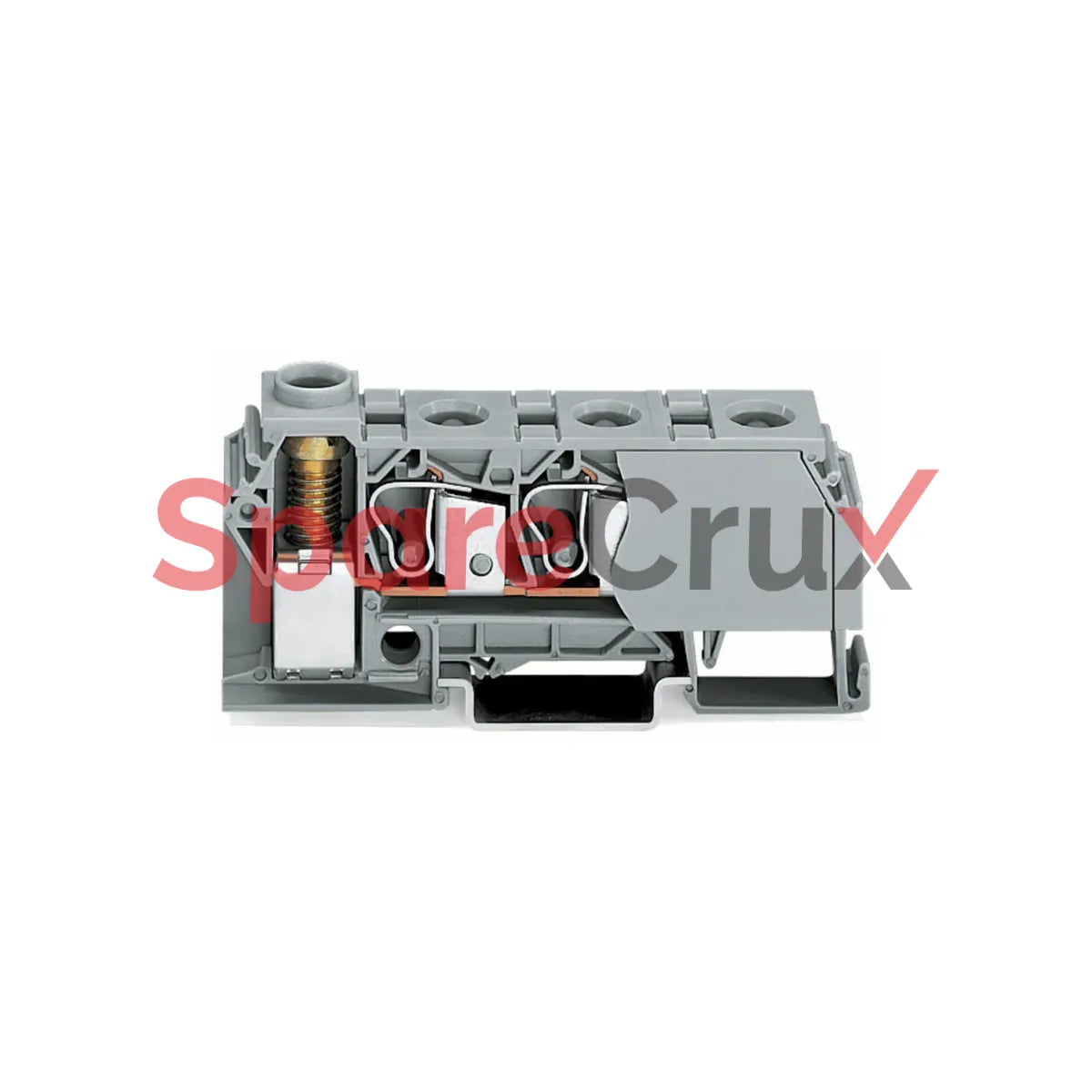 284-621 | WAGO | Distribution Terminal Block, 10mm², Screw & CAGE CLAMP®, DIN-rail, Gray