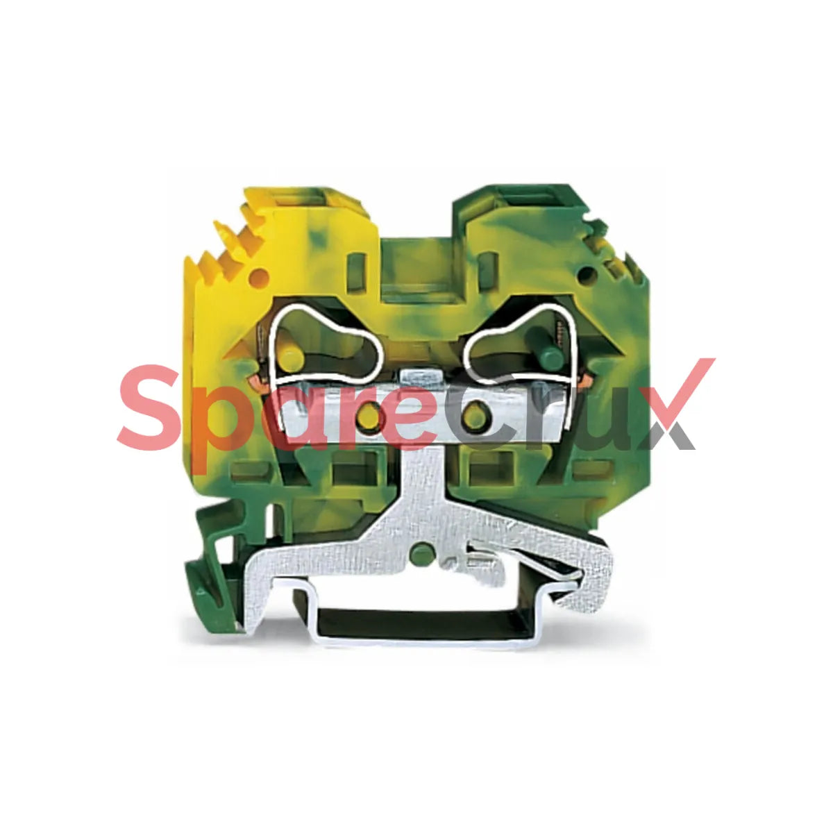 284-107 | WAGO | 2‑Conductor Ground Terminal Block, 10 mm², Green‑Yellow, CAGE CLAMP®