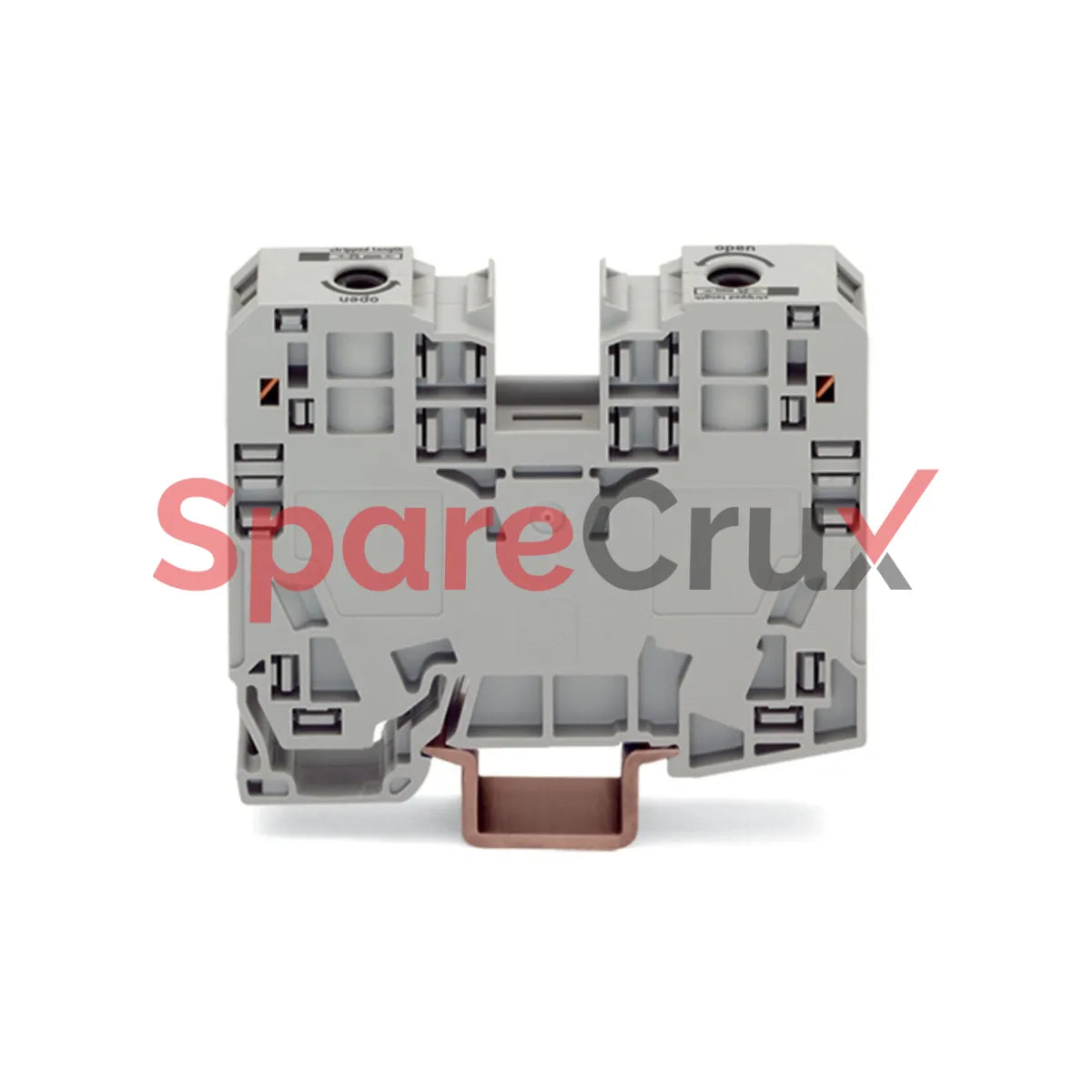285-135 | WAGO | 2‑Conductor 35 mm² Gray Power CAGE CLAMP® Terminal Block (DIN 35 × 15, Lateral Marker Slots)