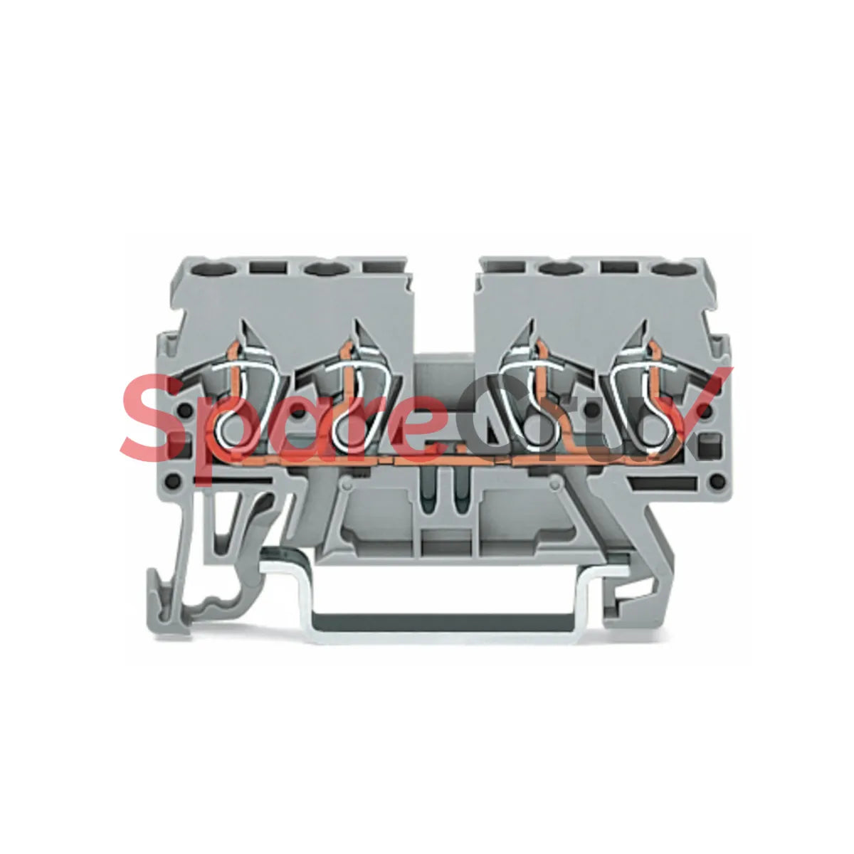 870-831 | WAGO | 4-Conductor Through Terminal Block, 2.5 mm², Side & Center Marking, CAGE CLAMP®, Gray