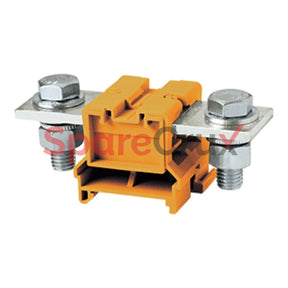Cbb150Y | Connectwell 150 Sq.mm Feed Through Bolt/Nut Type Terminal Block In Yellow Colour