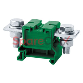 Cbb95Gn | Connectwell 95 Sq.mm Feed Through Bolt/Nut Type Terminal Block In Green Colour