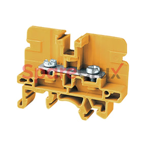 Cbs3Uy | Connectwell 6 Sq.mm Stud Type Terminal Block In Yellow Colour