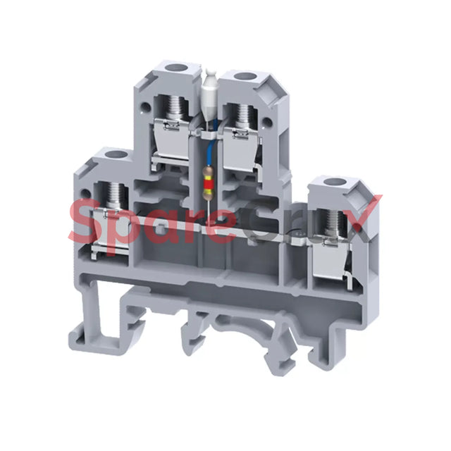 Cdl4Uen1-220V | Connectwell 4 Sq.mm Terminal Block With Electronic Component In Grey Colour