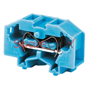 Cm1.5S2Bu | Connectwell 1.5 Sq.mm Panel Mount Spring Clamp Terminal Block In Blue Colour.