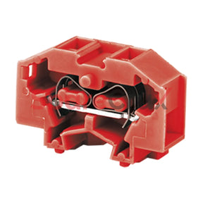 Cm1.5S2R | Connectwell 1.5 Sq.mm Panel Mount Spring Clamp Terminal Block In Red Colour.