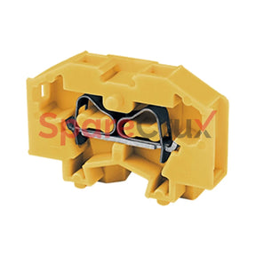 Cm1.5Sy | Connectwell 1.5 Sq Mm Panel Mount Spring Clamp Terminal Block In Yellow Colour.