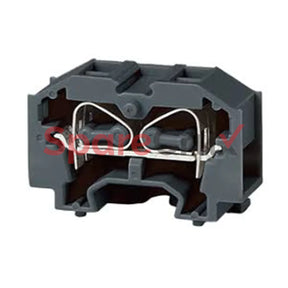 Cm2.5S2Bk | Connectwell 2.5 Sq.mm Panel Mount Spring Clamp Terminal Block In Black Colour.