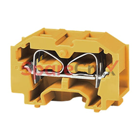 Cm2.5S2Y | Connectwell 2.5 Sq.mm Panel Mount Spring Clamp Terminal Block In Yellow Colour.