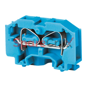 Cm2.5Sbu | Connectwell| 2.5 Sq.mm Panel Mount Spring Clamp Terminal Block In Blue Colour.