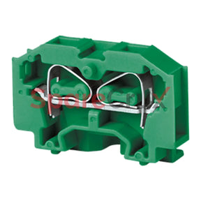 Cm2.5Sgn | Connectwell| 2.5 Sq.mm Panel Mount Spring Clamp Terminal Block In Green Colour.