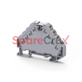 Cp4L16 | Connectwell 1.5 Sq.mm 4 Level Marshelling Terminal Block In Grey Colour