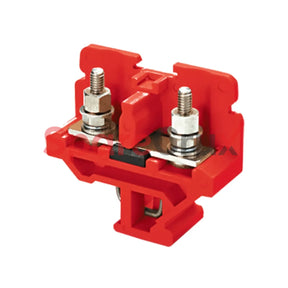 Cstsn415Pr | Connectwell 10 Sq.mm 15 Mm Pitch Stud Type Terminal Block In Red Colour