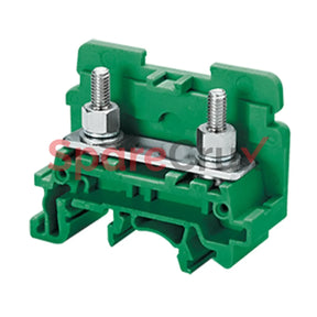 Cstsn4Ugn | Connectwell 10 Sq.mm Stud Type Terminal Block In Green Colour