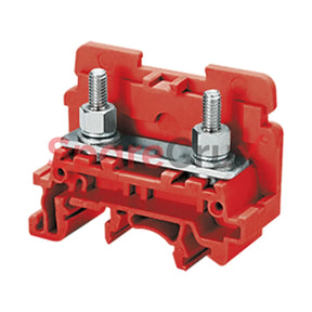 Cstsn4Ur | Connectwell 10 Sq.mm Stud Type Terminal Block In Red Colour