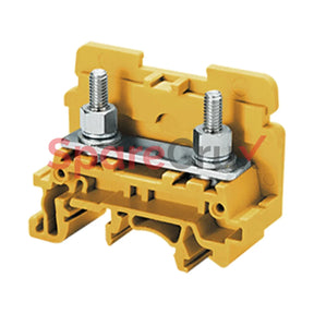 Cstsn4Uy | Connectwell 10 Sq.mm Stud Type Terminal Block In Yellow Colour