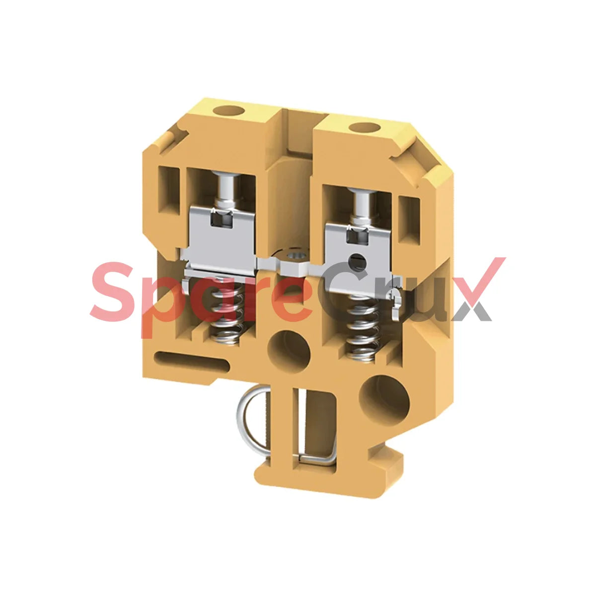 Spring Loaded Style Terminals CTS4SC | CONNECTWELL | 4 sq.mm Spring Loaded Terminal Block in Khaki/B ...