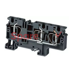 Cx10/3Bk | Connectwell 10 Sq.mm Feed Through Spring Clamp Terminal Block In Black Colour