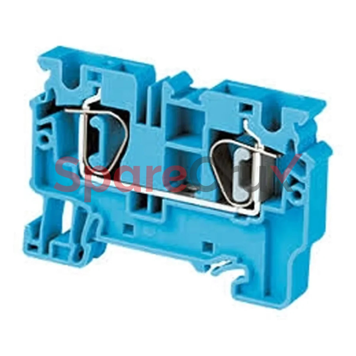 Cx10Bu | Connectwwell 10 Sq.mm Feed Through Spring Clamp Terminal Block In Blue Colour