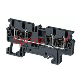 Cx2.5/4Bk | Connectwell 2.5 Sq.mm Feed Through Spring Clamp Terminal Block In Black Colour