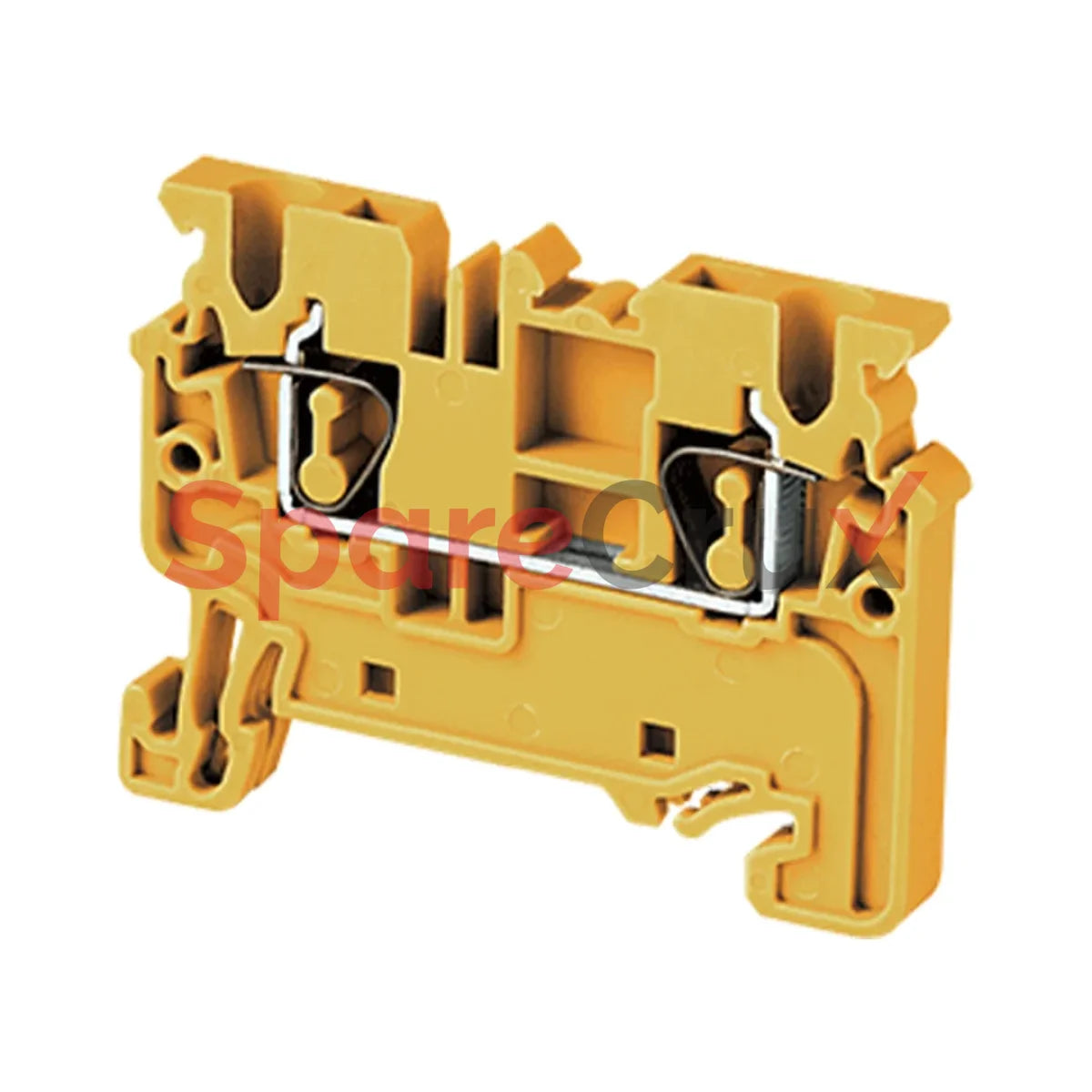 Cx2.5Y | Connectwell 2.5 Sq.mm Feed Through Spring Clamp Terminal Block In Yellow Colour