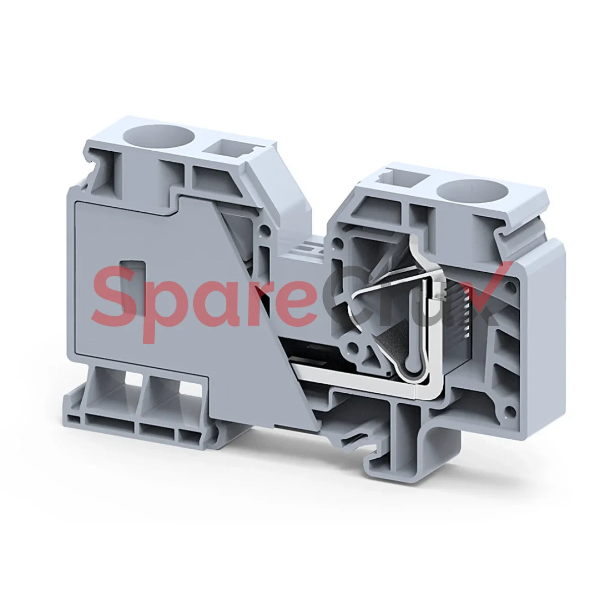 Cx35 | Connectwell 35 Sq.mm Feed Through Spring Clamp Terminal Block In Grey