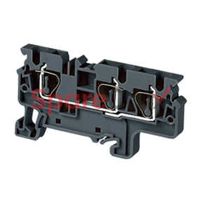 Cx4/3Bk | Connectwell 4 Sq.mm Feed Through Spring Clamp Terminal Block In Black