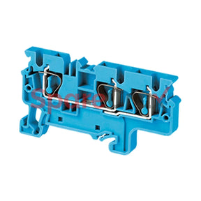 Cx4/3Bu | Connectwell 4 Sq.mm Feed Through Spring Clamp Terminal Block In Blue