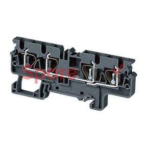 Cx4/4Bk | Connectwell 4 Sq.mm Feed Through Spring Clamp Terminal Block In Black