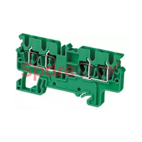 Cx4/4Gn | Connectwell 4 Sq.mm Feed Through Spring Clamp Terminal Block In Green