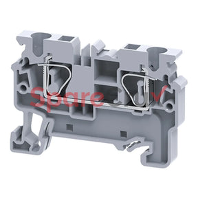 Cx4 | Connectwell 4 Sq.mm Feed Through Spring Clamp Terminal Block In Grey