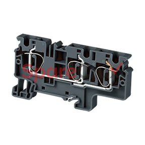 Cx6/3Bk | Connectwell 6 Sq.mm Feed Through Spring Clamp Terminal Block In Black