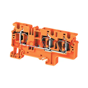 Cx6/3O | Connectwell 6 Sq.mm Feed Through Spring Clamp Terminal Block In Orange