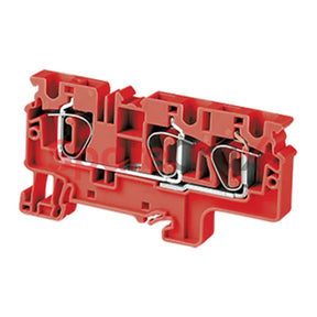 Cx6/3R | Connectwell 6 Sq.mm Feed Through Spring Clamp Terminal Block In Red