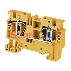 Cx6Y | Connectwell 6 Sq.mm Feed Through Spring Clamp Compact Terminal Block In Yellow