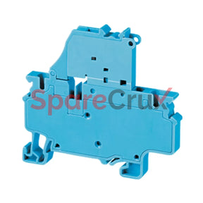 Cxf4L6-60Vbu | Connectwell 4Mm² Ø5X20Mm Spring Clamp Fuse Terminal Block 6-60V Blue