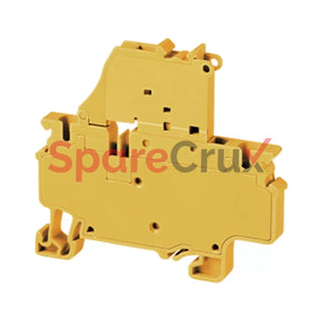 Cxf4L6-60Vy | Connectwell 4Mm² Ø5X20Mm Spring Clamp Fuse Terminal Block 6-60V Yellow